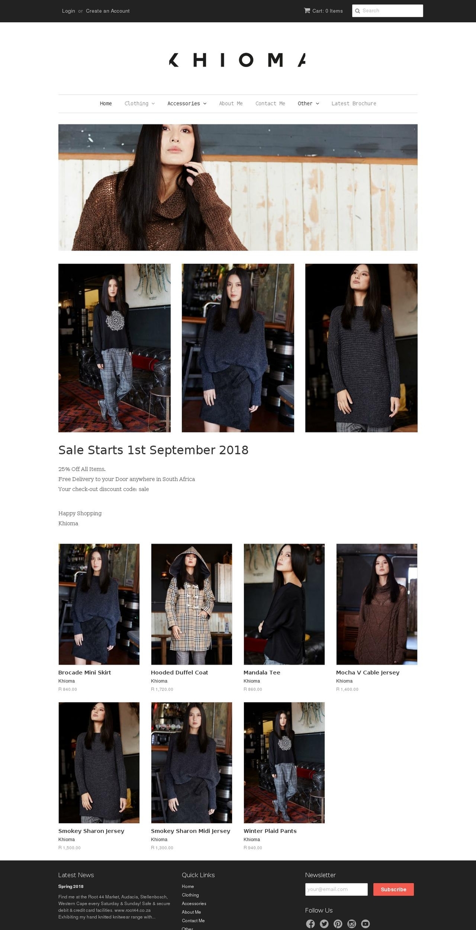 khioma.com — Shopify storefront screenshot