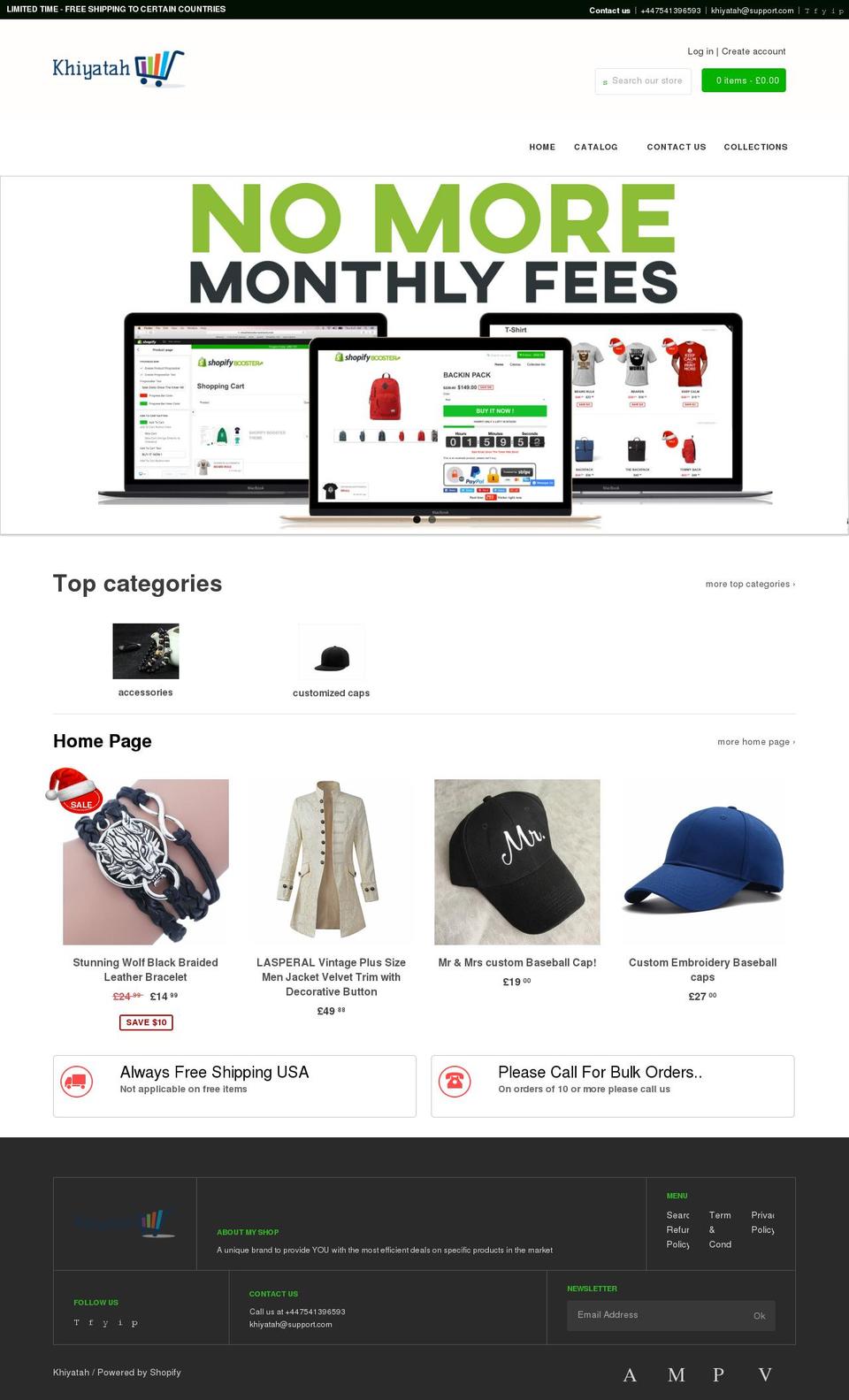khiyatah.com — Shopify storefront screenshot