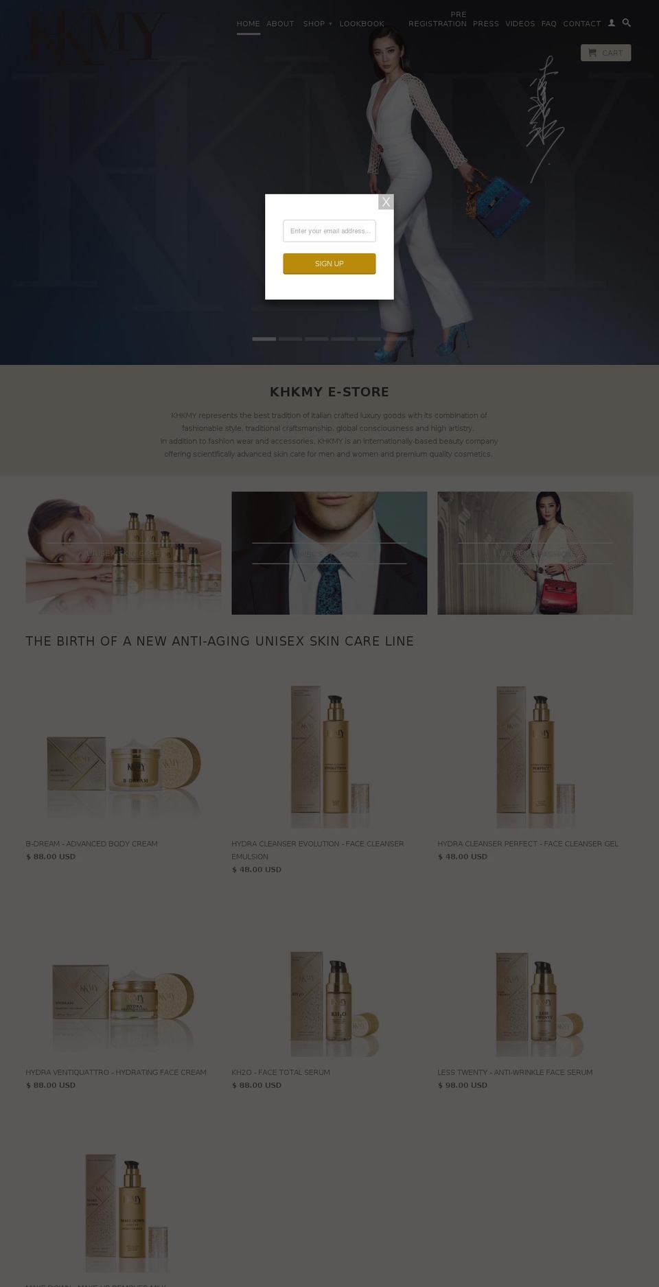 khkmy.com shopify website screenshot