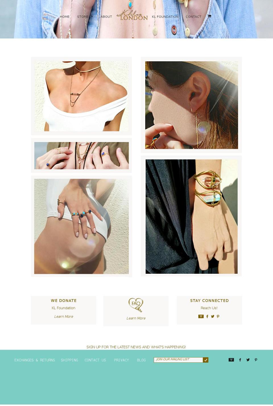 khloelondon.com shopify website screenshot