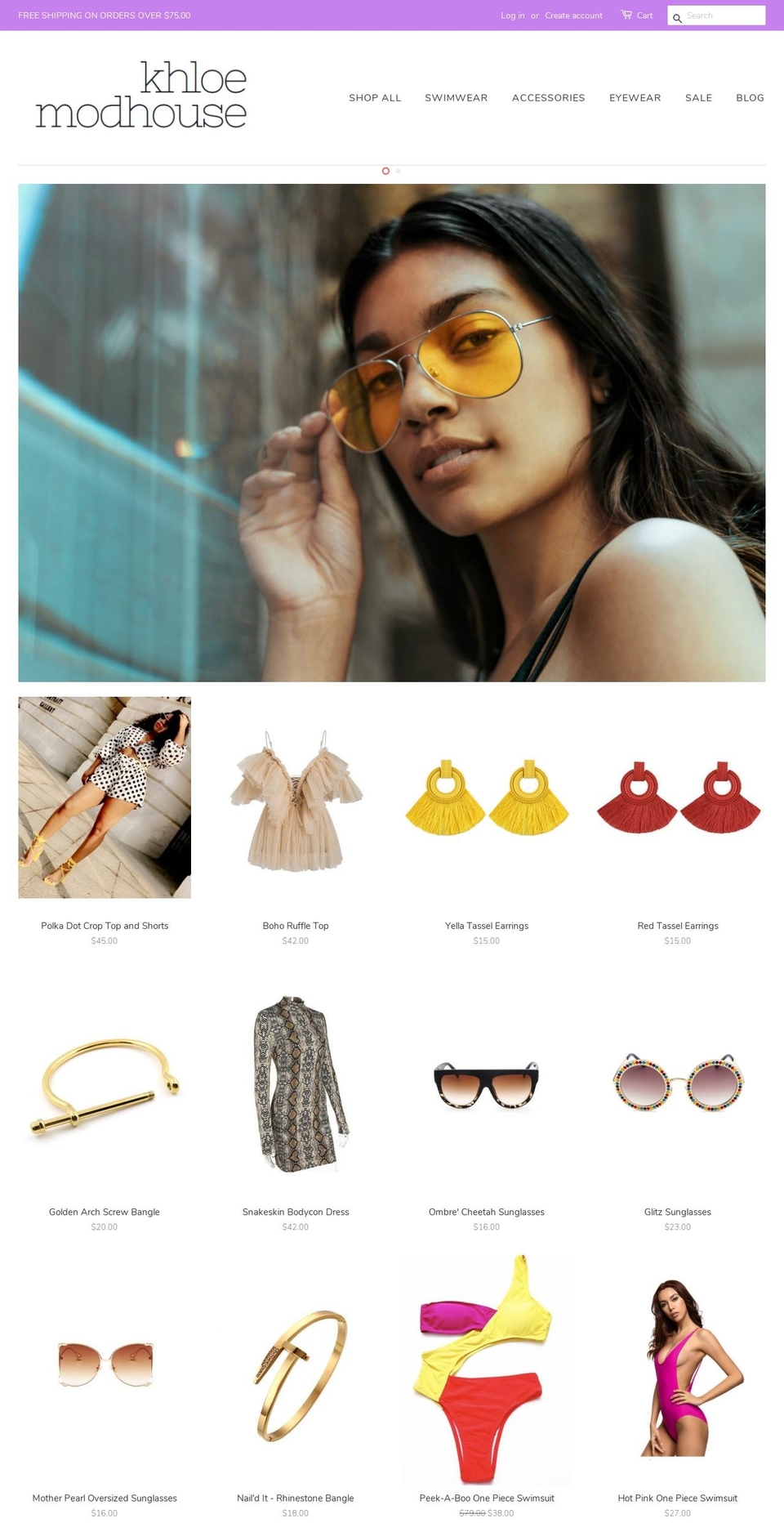 khloemodhouse.com — Shopify storefront screenshot