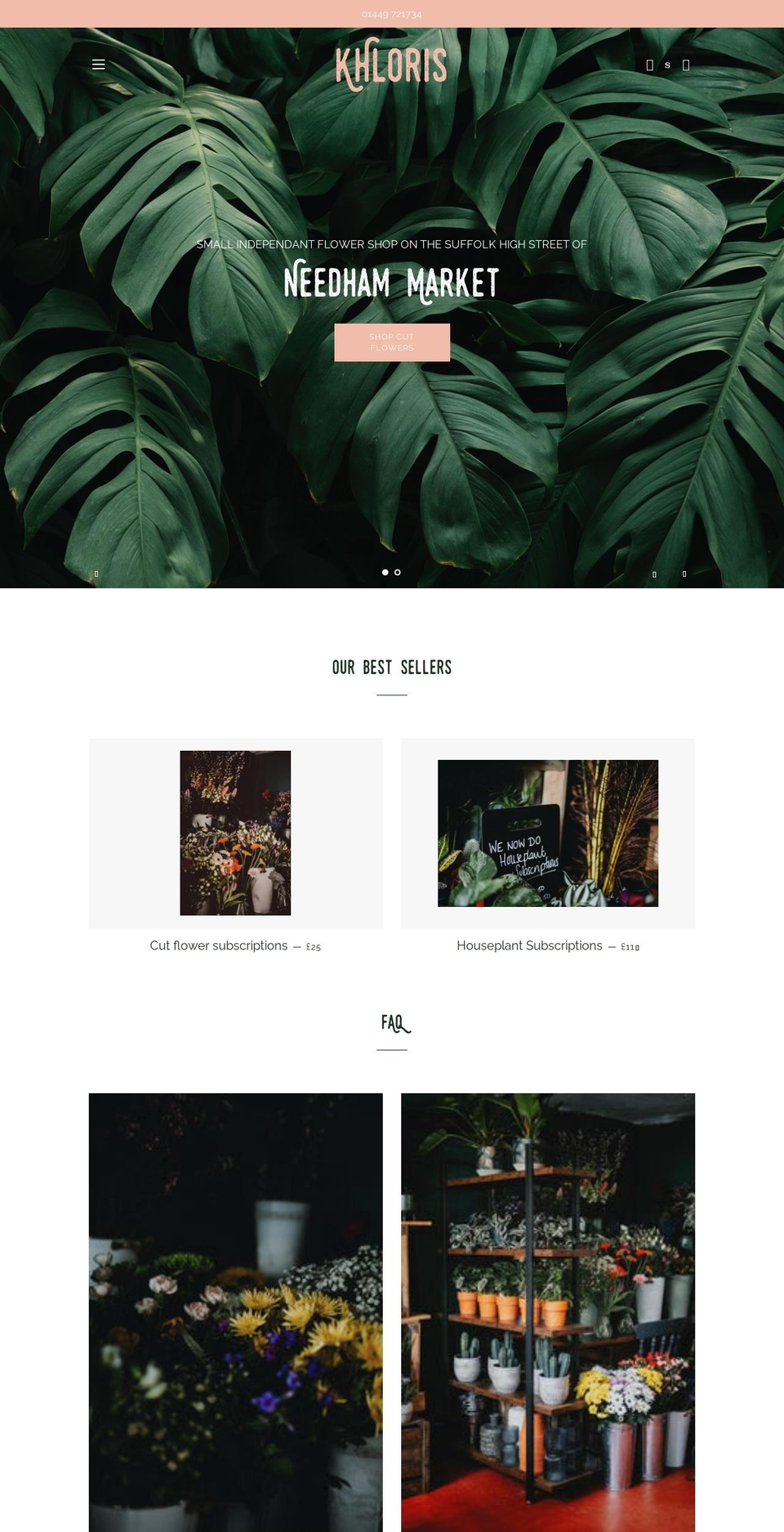khloris.co.uk shopify website screenshot