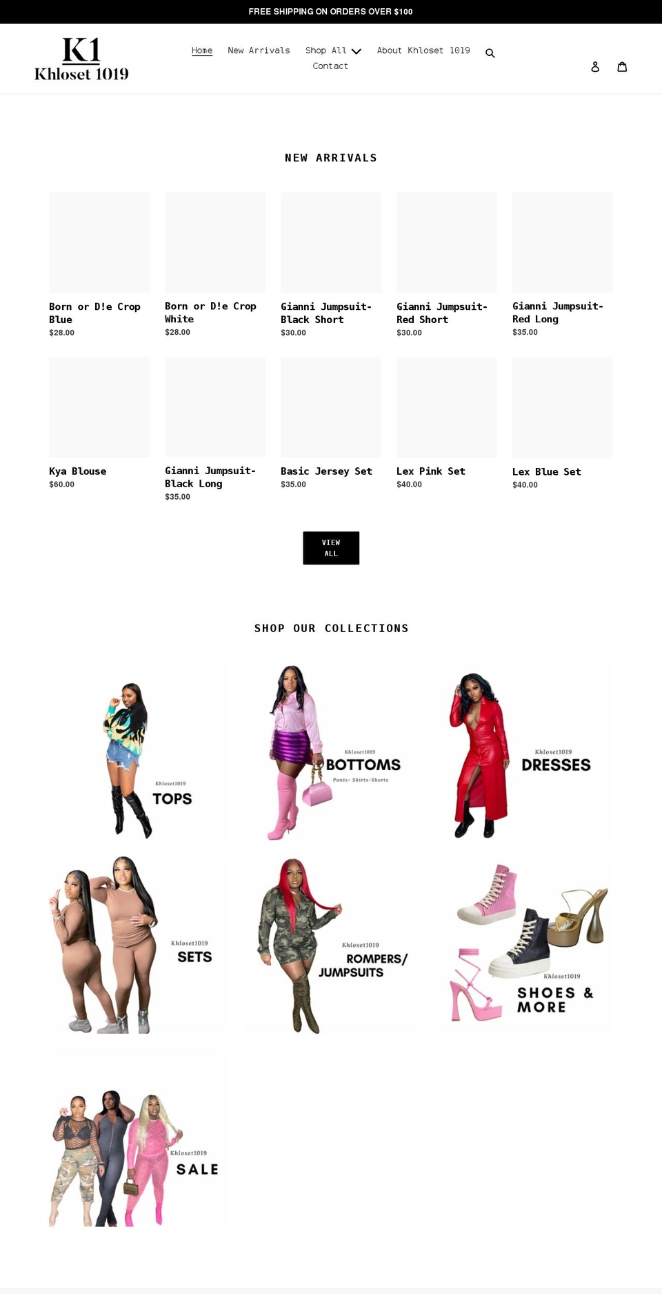 khloset1019.com shopify website screenshot
