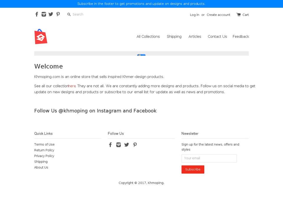 khmoping.com shopify website screenshot