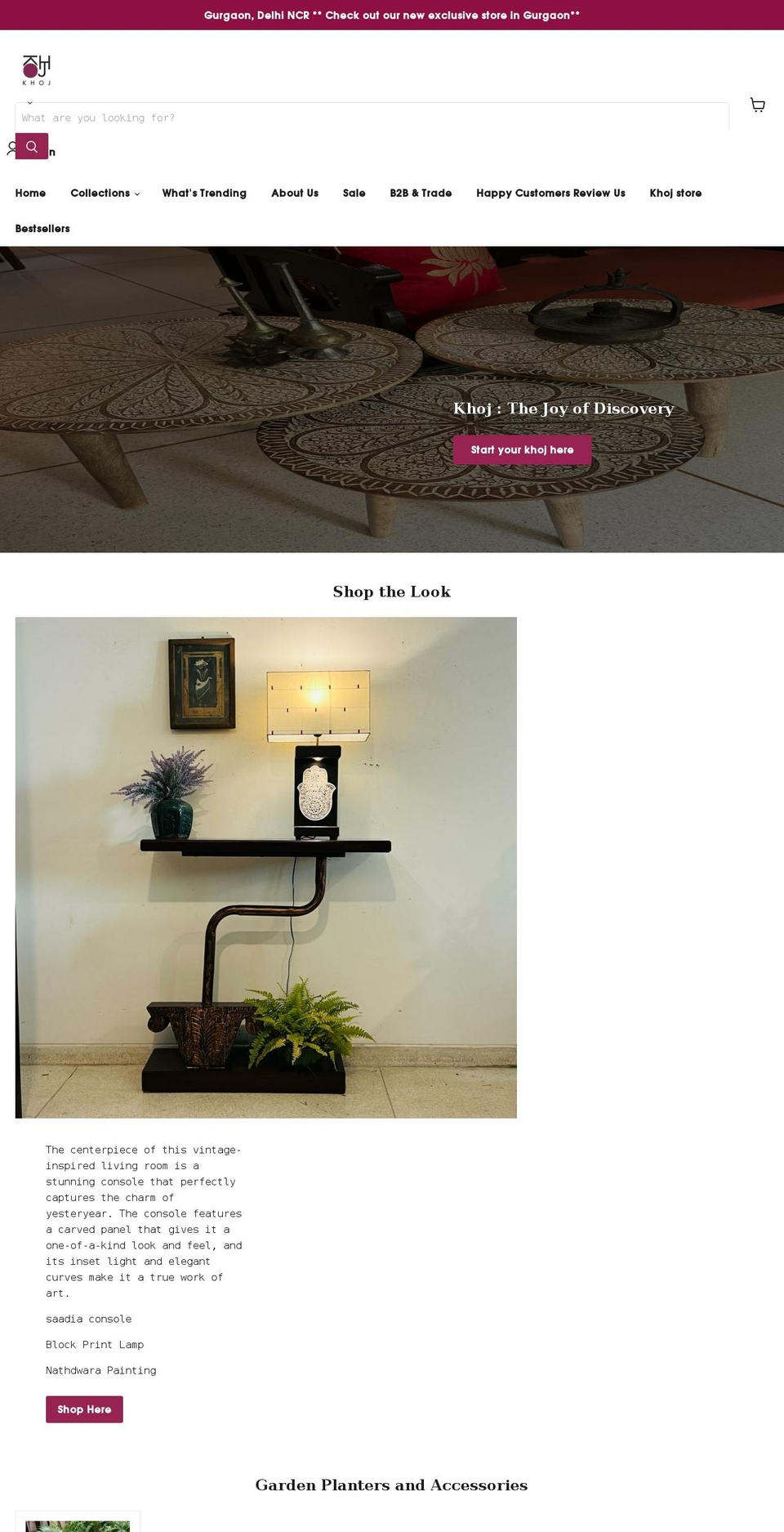 khojcrafts.com shopify website screenshot