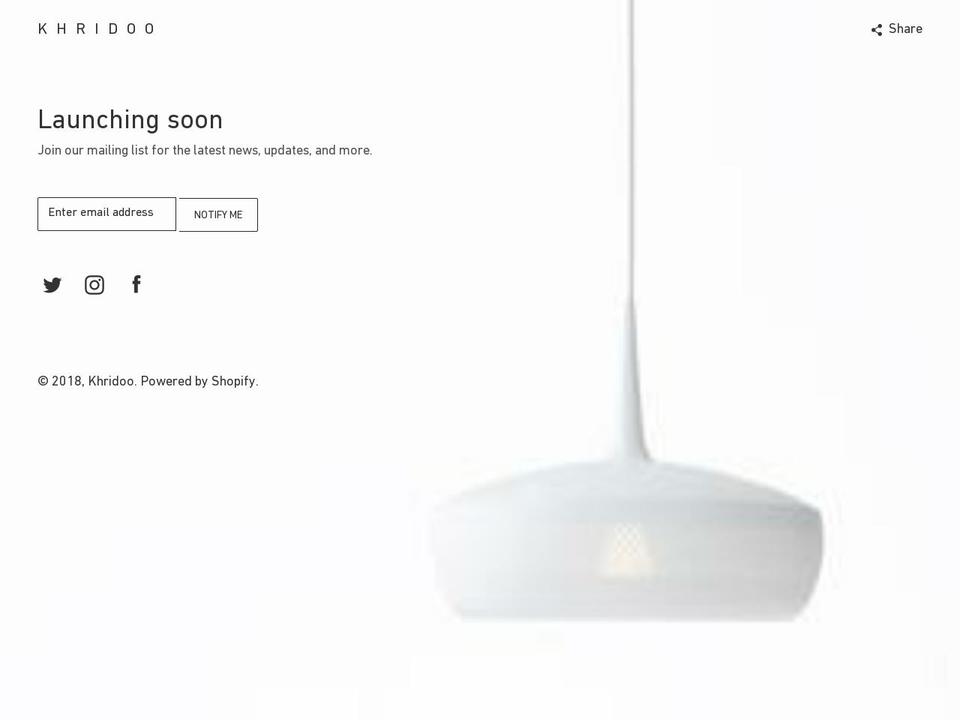 khridoo.com — Shopify storefront screenshot
