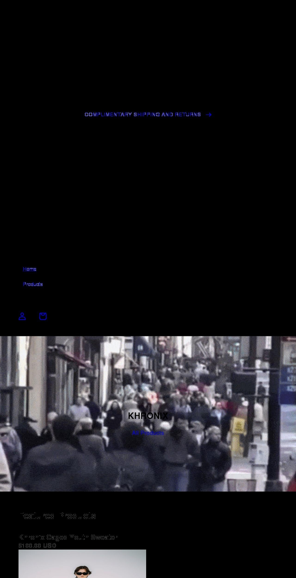 khronix1.com shopify website screenshot