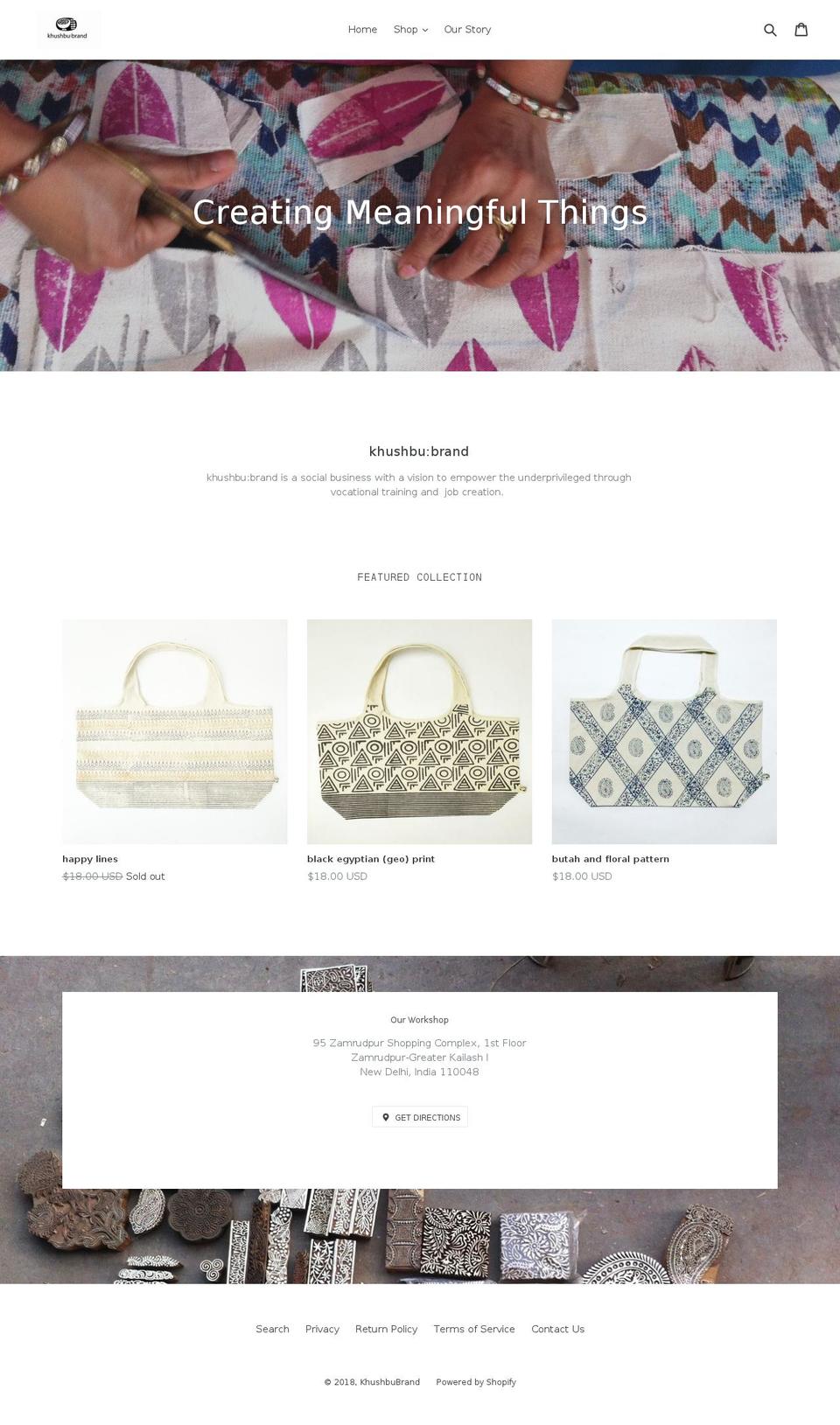 khushbu.co.in shopify website screenshot