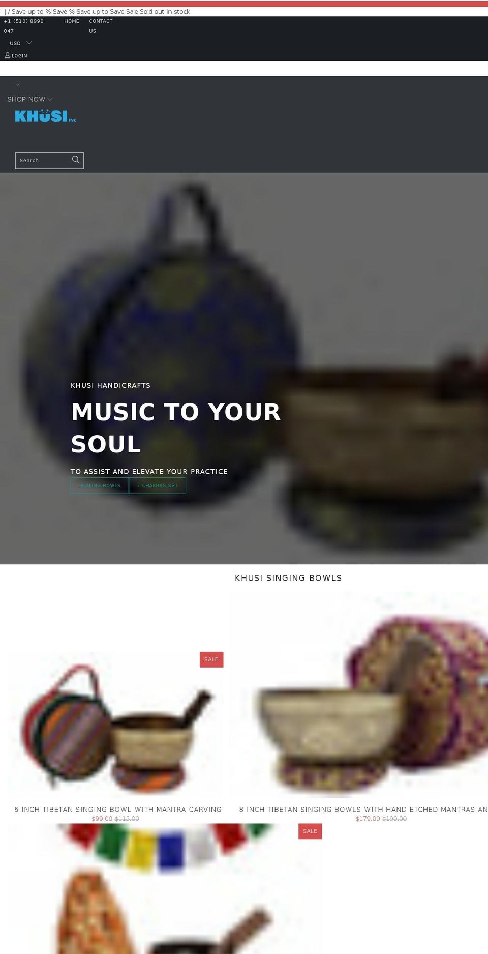 khusiinc.com shopify website screenshot