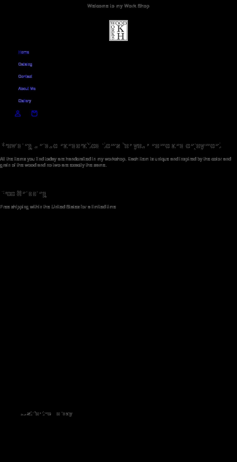 khwoodworks.com shopify website screenshot