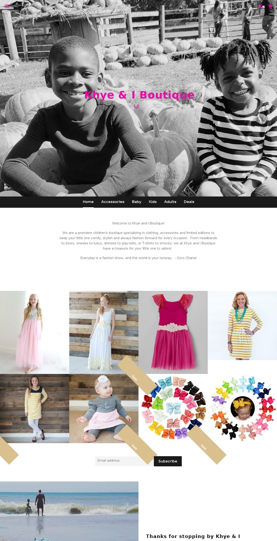 khyeandi.com — Shopify storefront screenshot