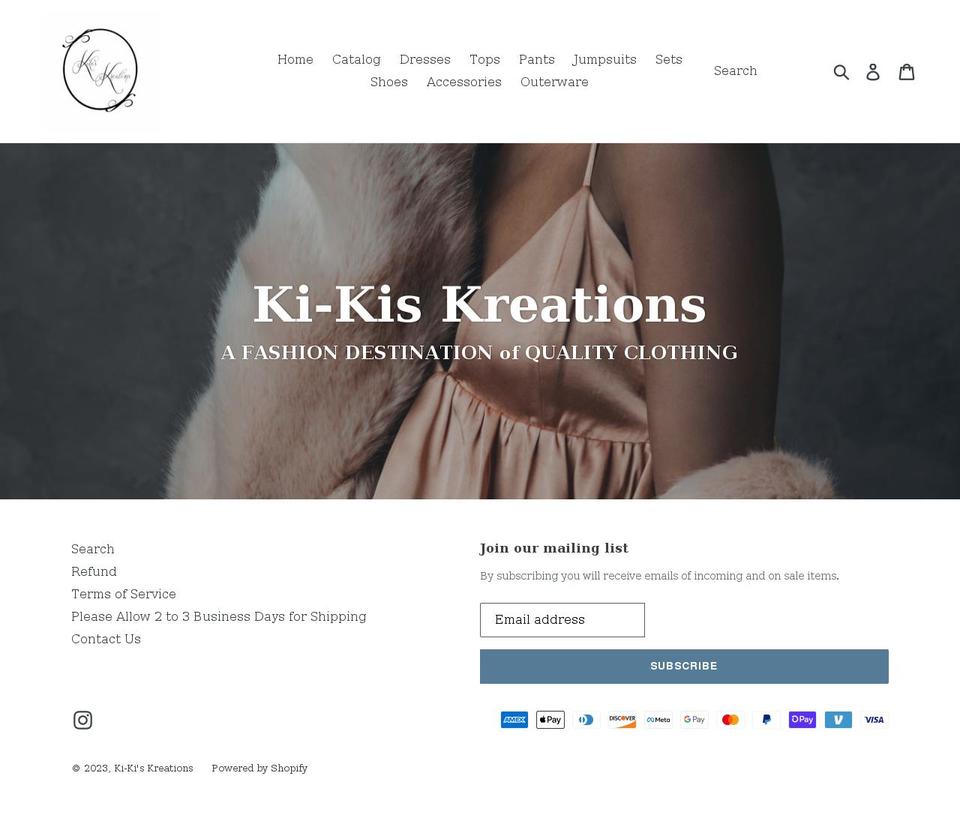 ki-kiskreations.com shopify website screenshot