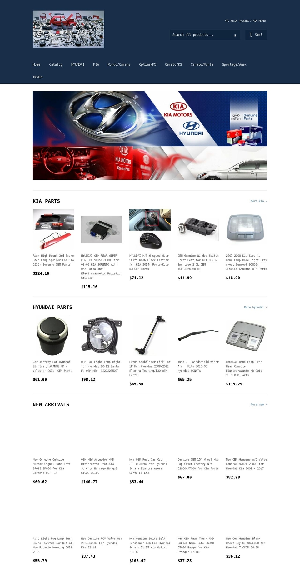 kia-hyundai-autopart.com shopify website screenshot