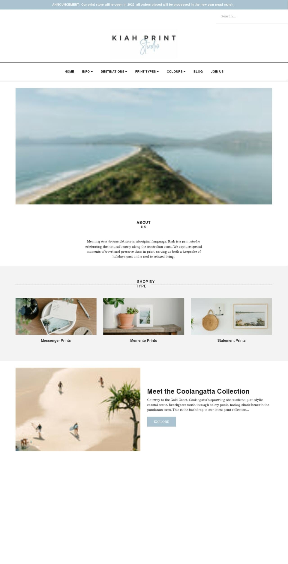 kiahstudio.com shopify website screenshot