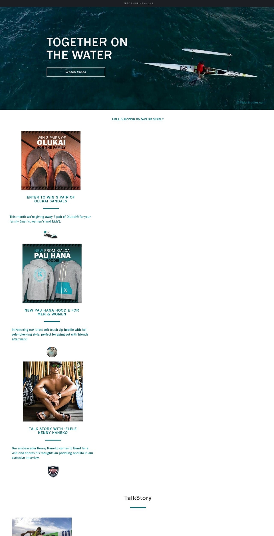 Ambassador Menu Shopify theme site example kialoa.com