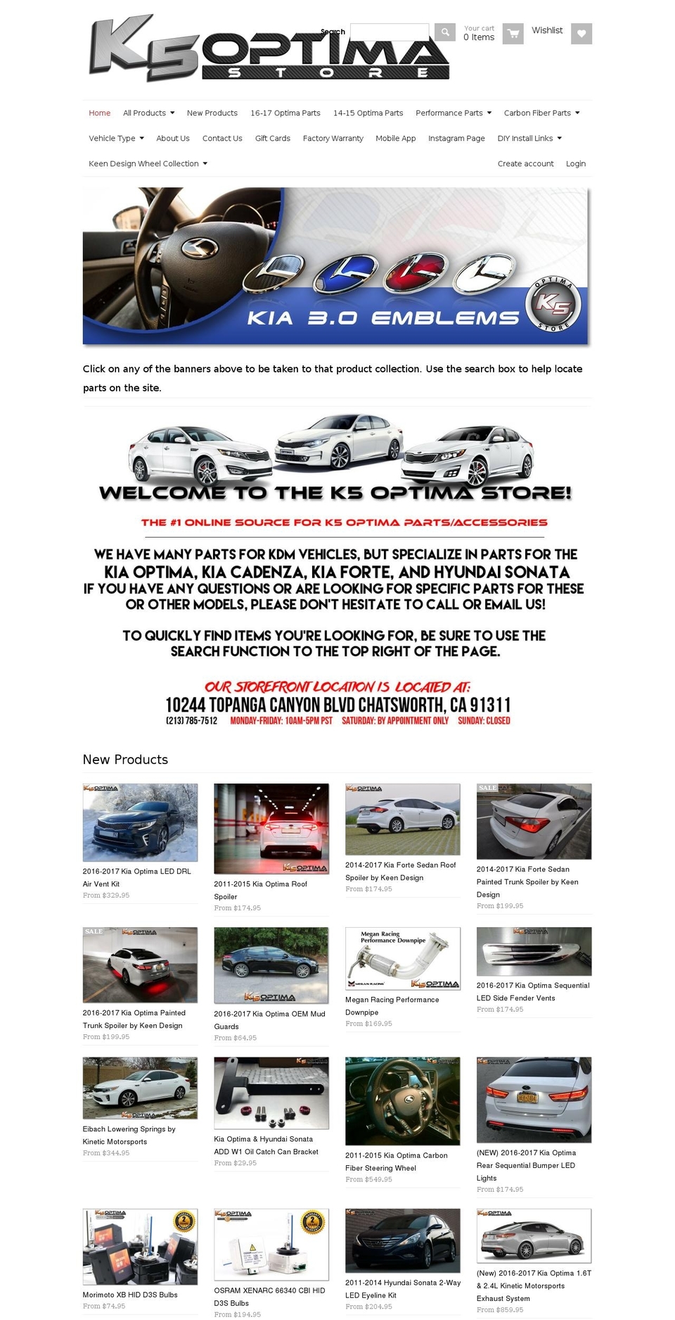 kiaoptimastore.com shopify website screenshot