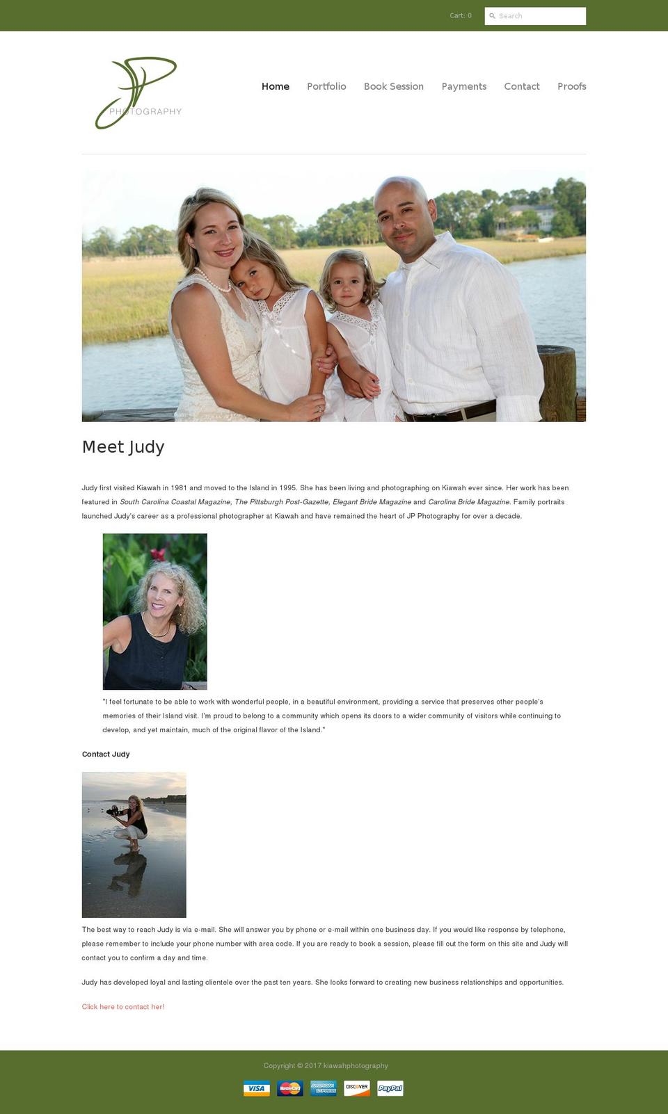 kiawahphotography.com shopify website screenshot