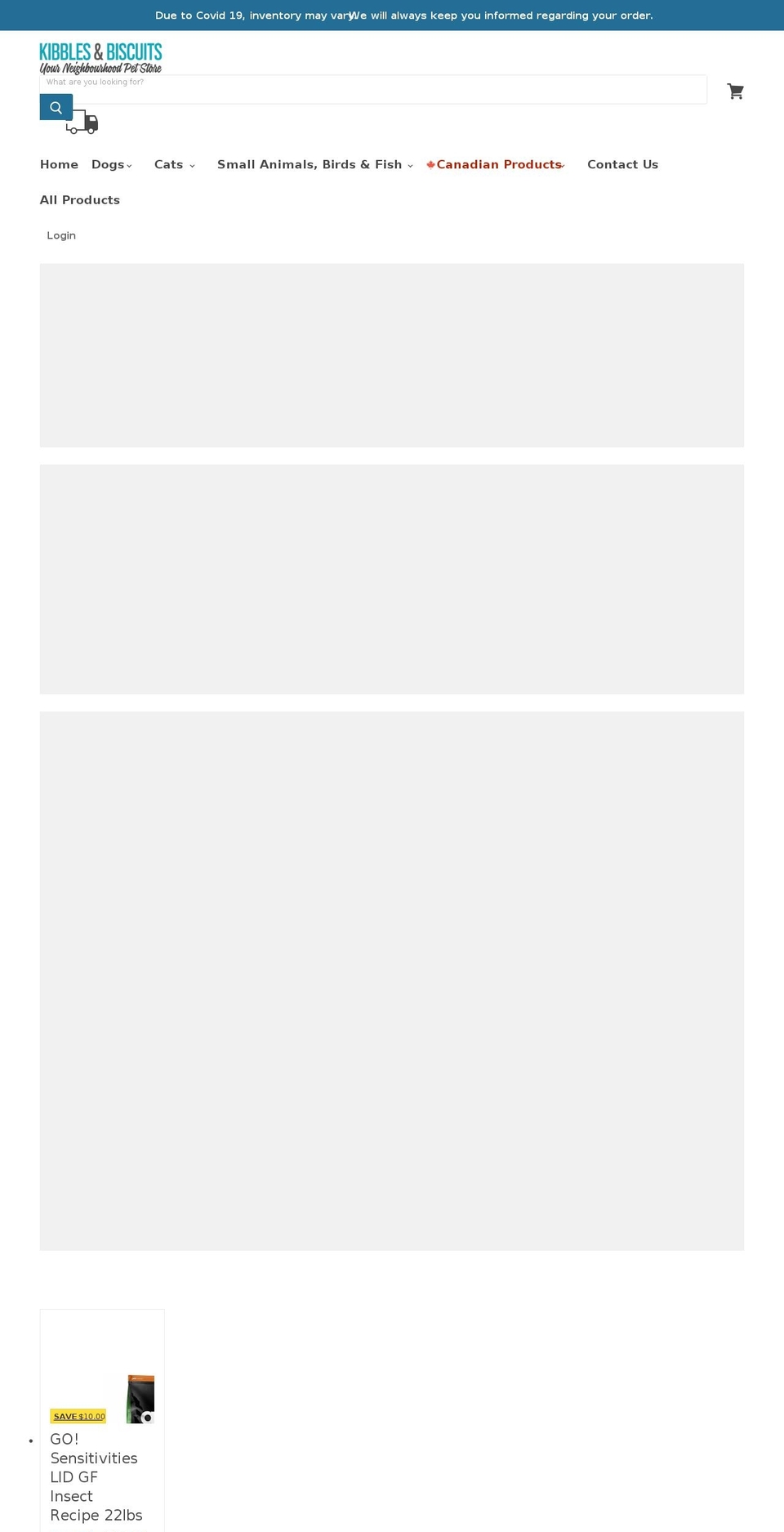 kibblesandbiscuits.com shopify website screenshot