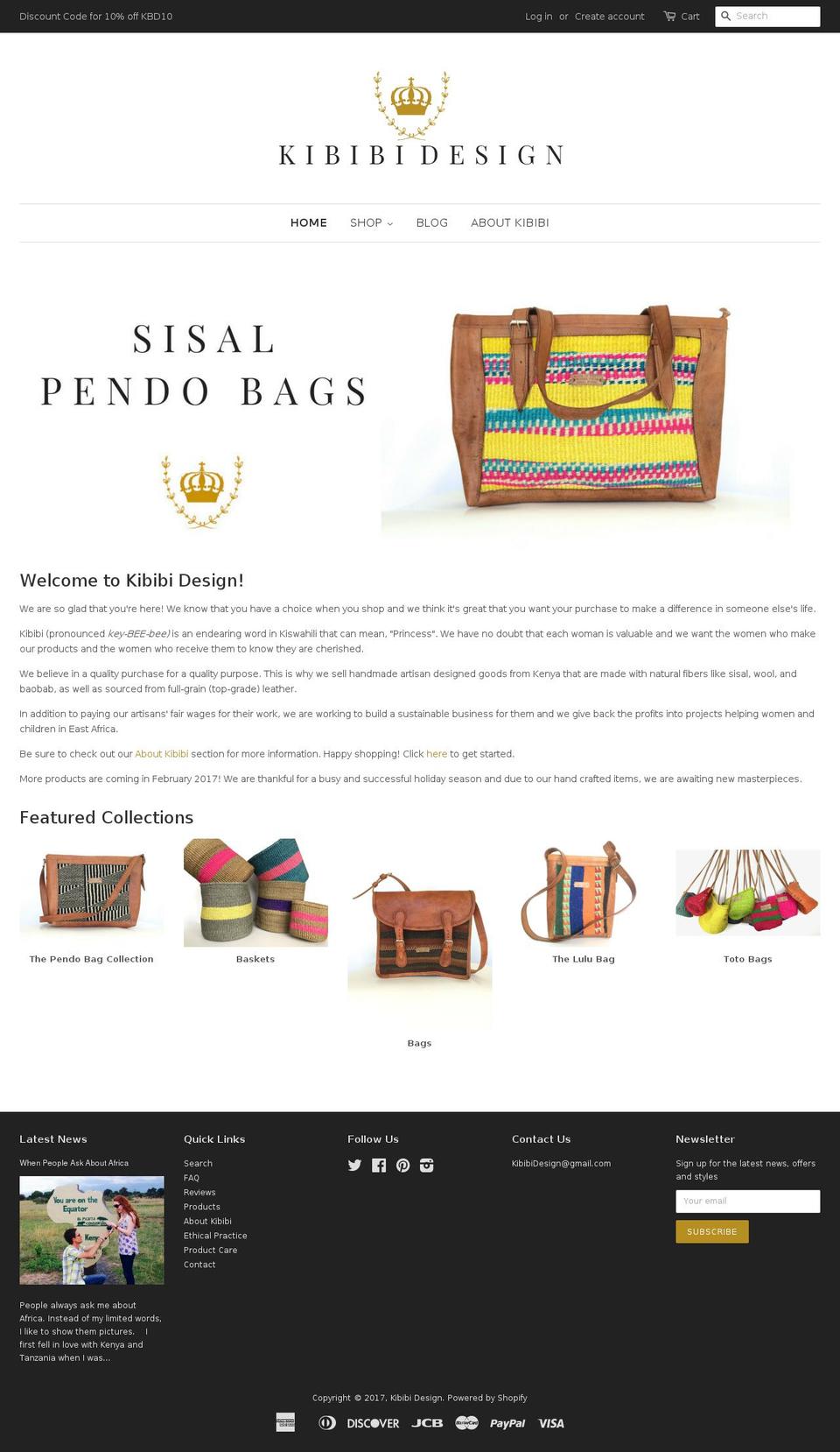 kibibidesign.com shopify website screenshot