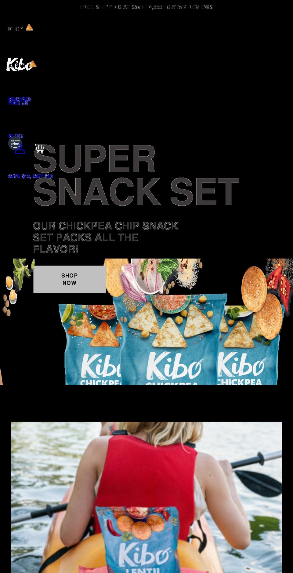 kibofoods.us shopify website screenshot