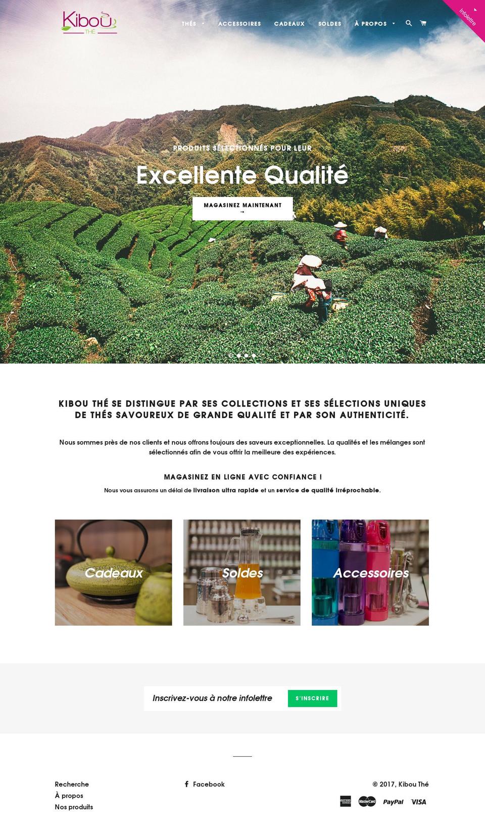 kiboutea.com shopify website screenshot