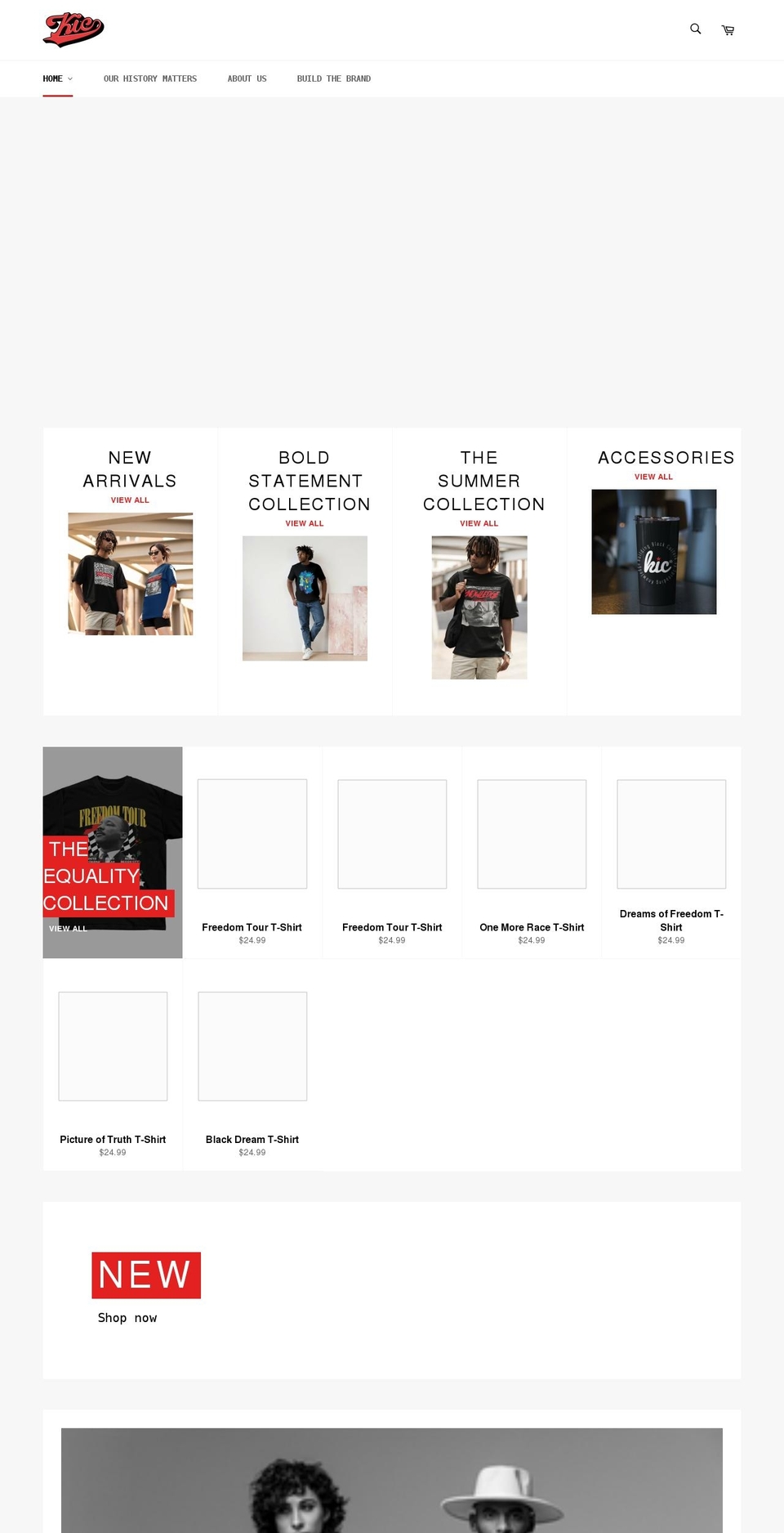 kicapparel.com shopify website screenshot