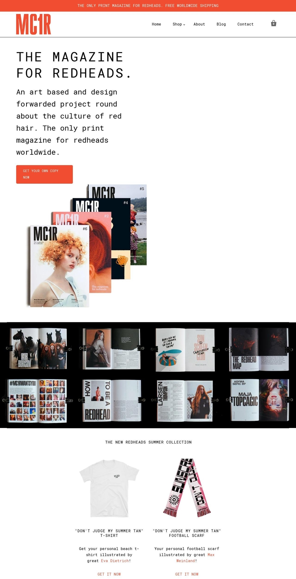 kick-a-ginger.com shopify website screenshot