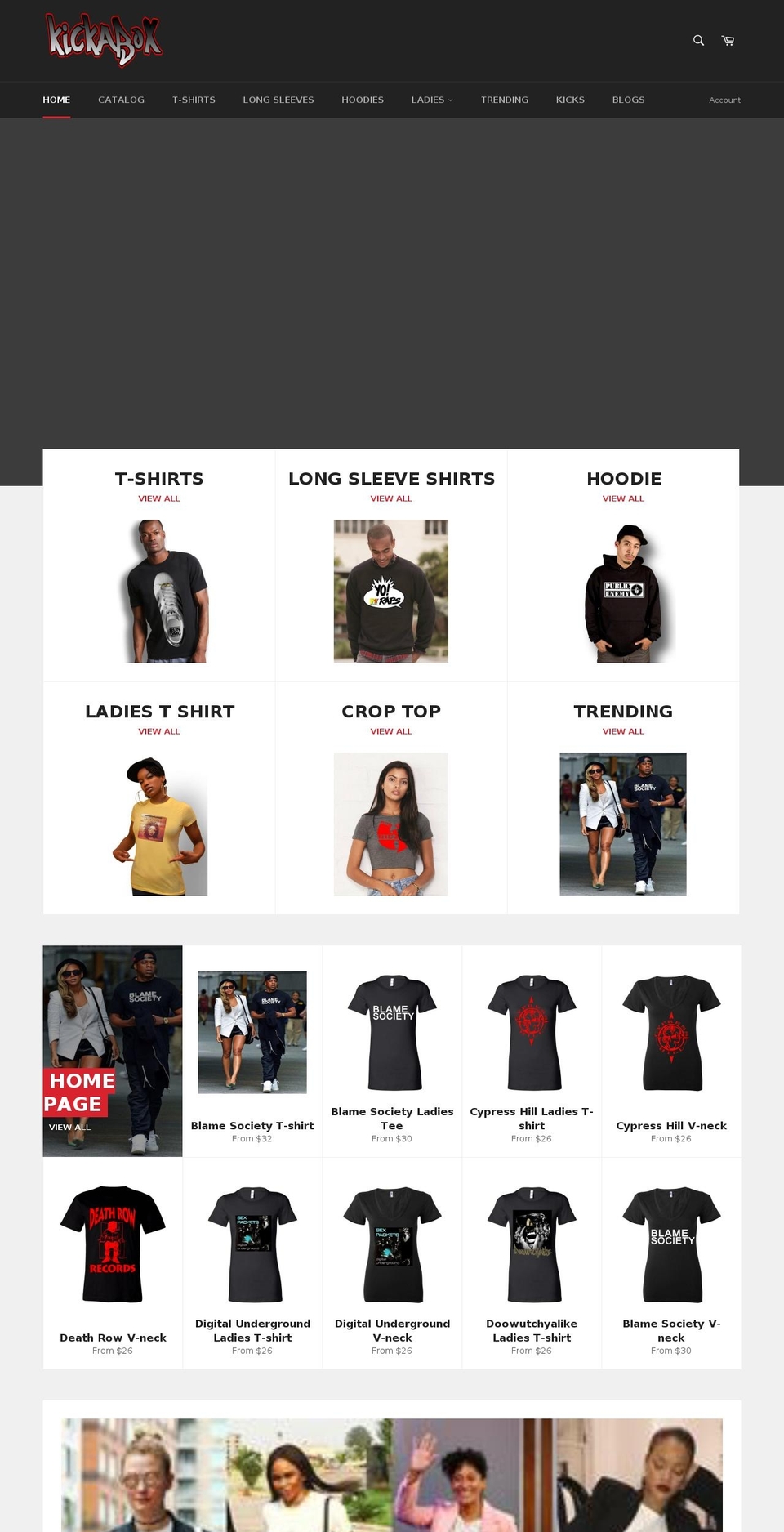 kickabox.com — Shopify storefront screenshot