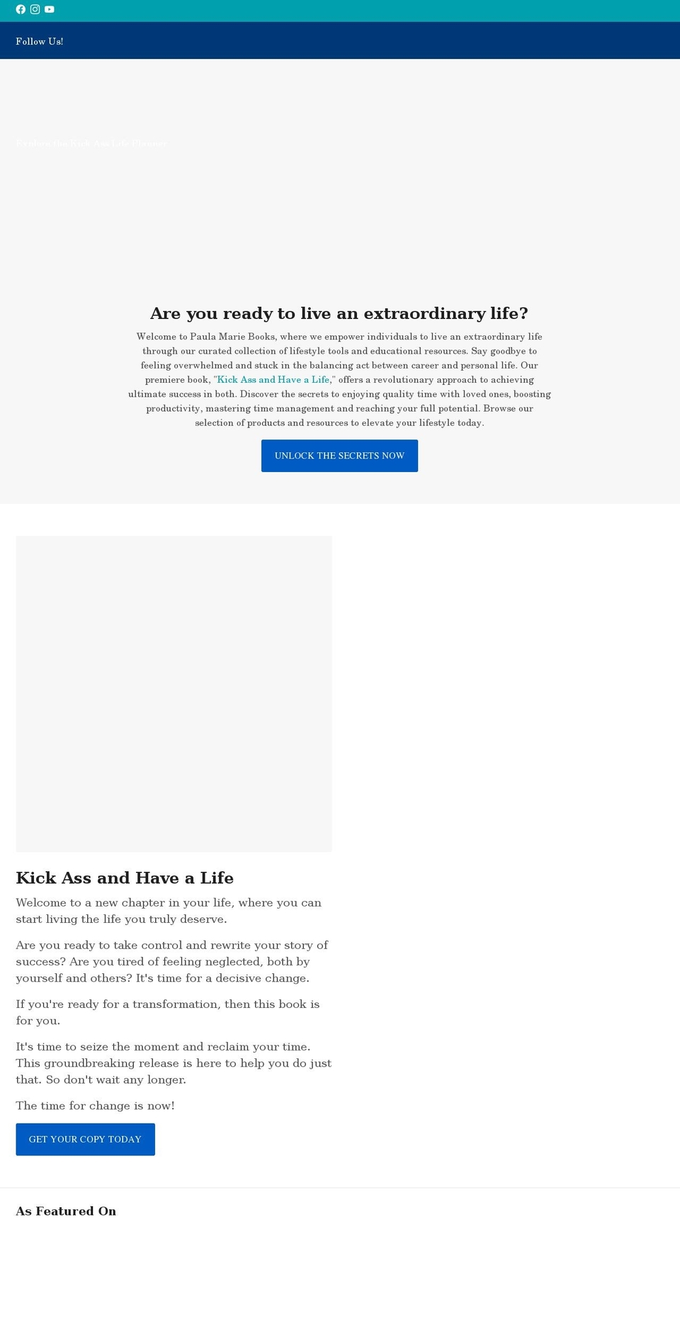 kickassandhavealife.com shopify website screenshot