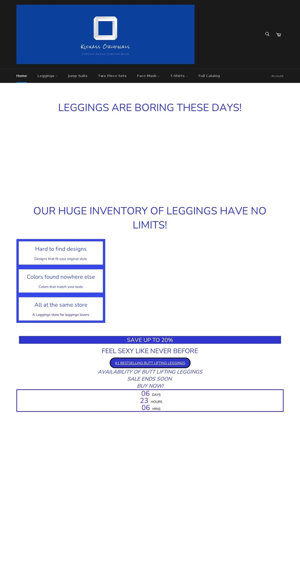 kickassoriginals.com shopify website screenshot