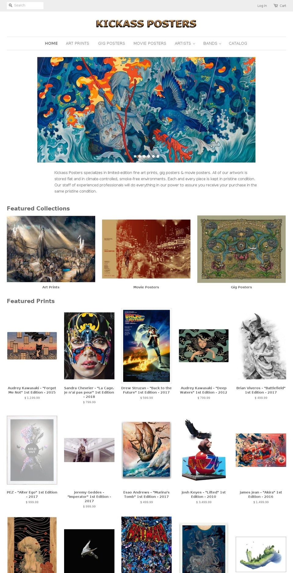 kickassposters.myshopify.com — Shopify storefront screenshot