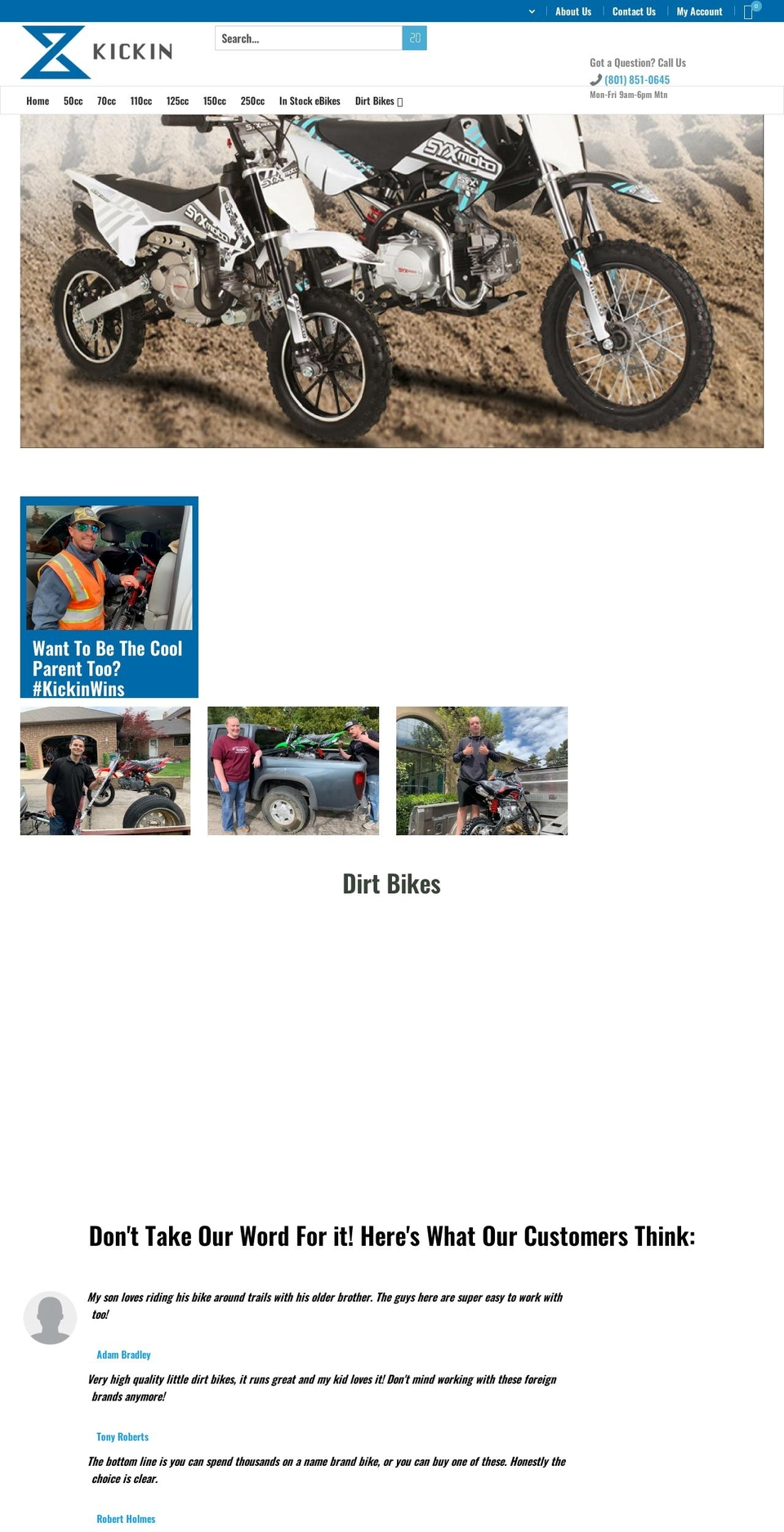 kickinpowersports.com shopify website screenshot