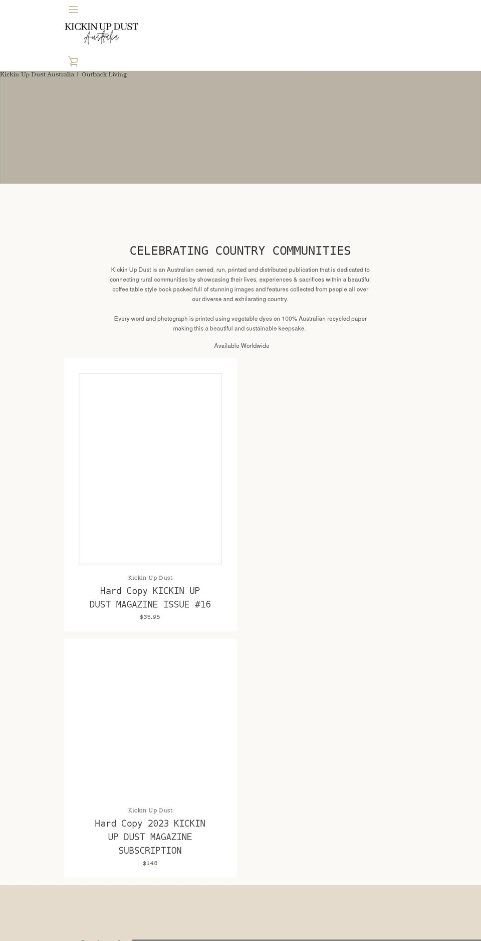 kickinupdustco.com shopify website screenshot