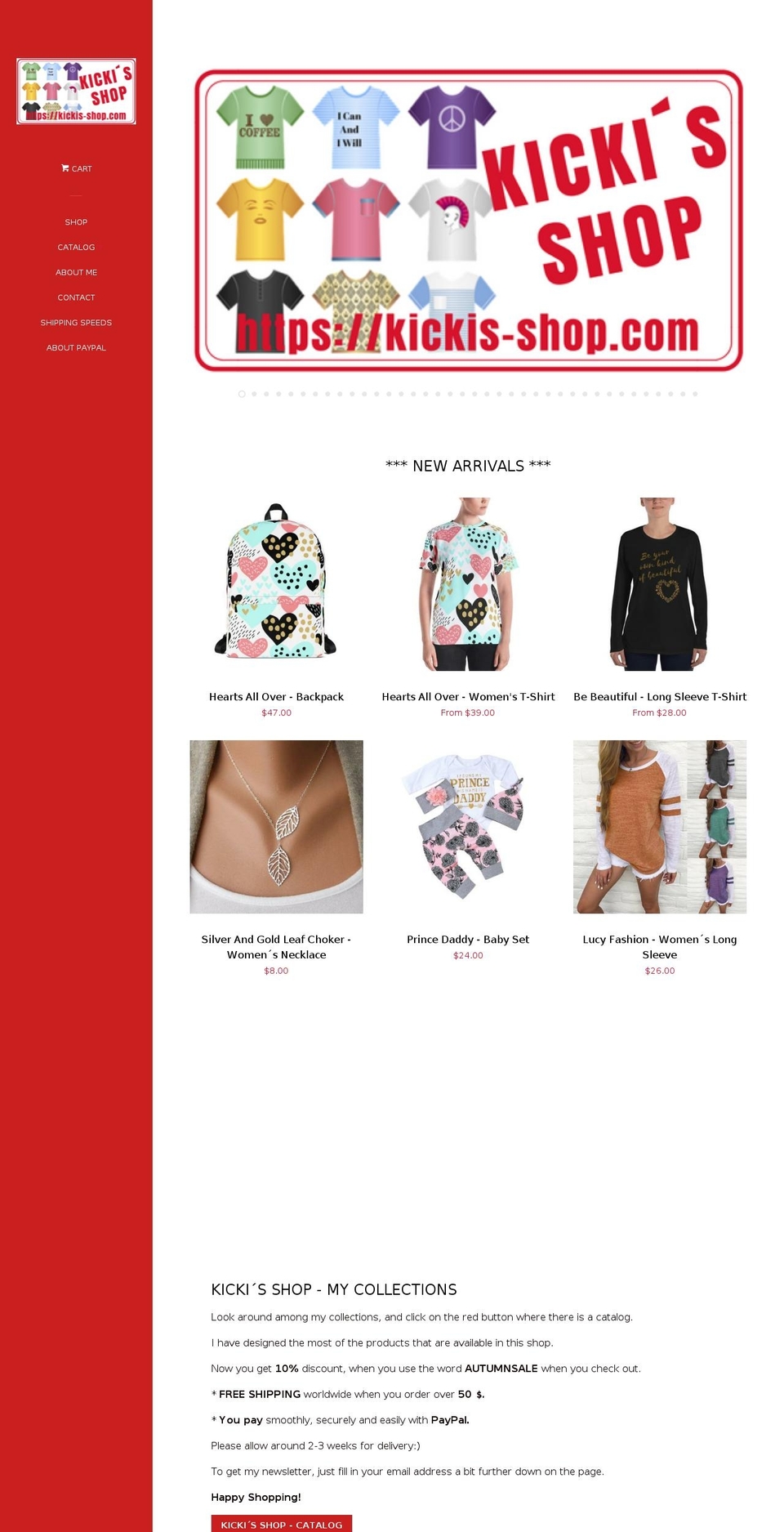 kickis-shop.com — Shopify storefront screenshot