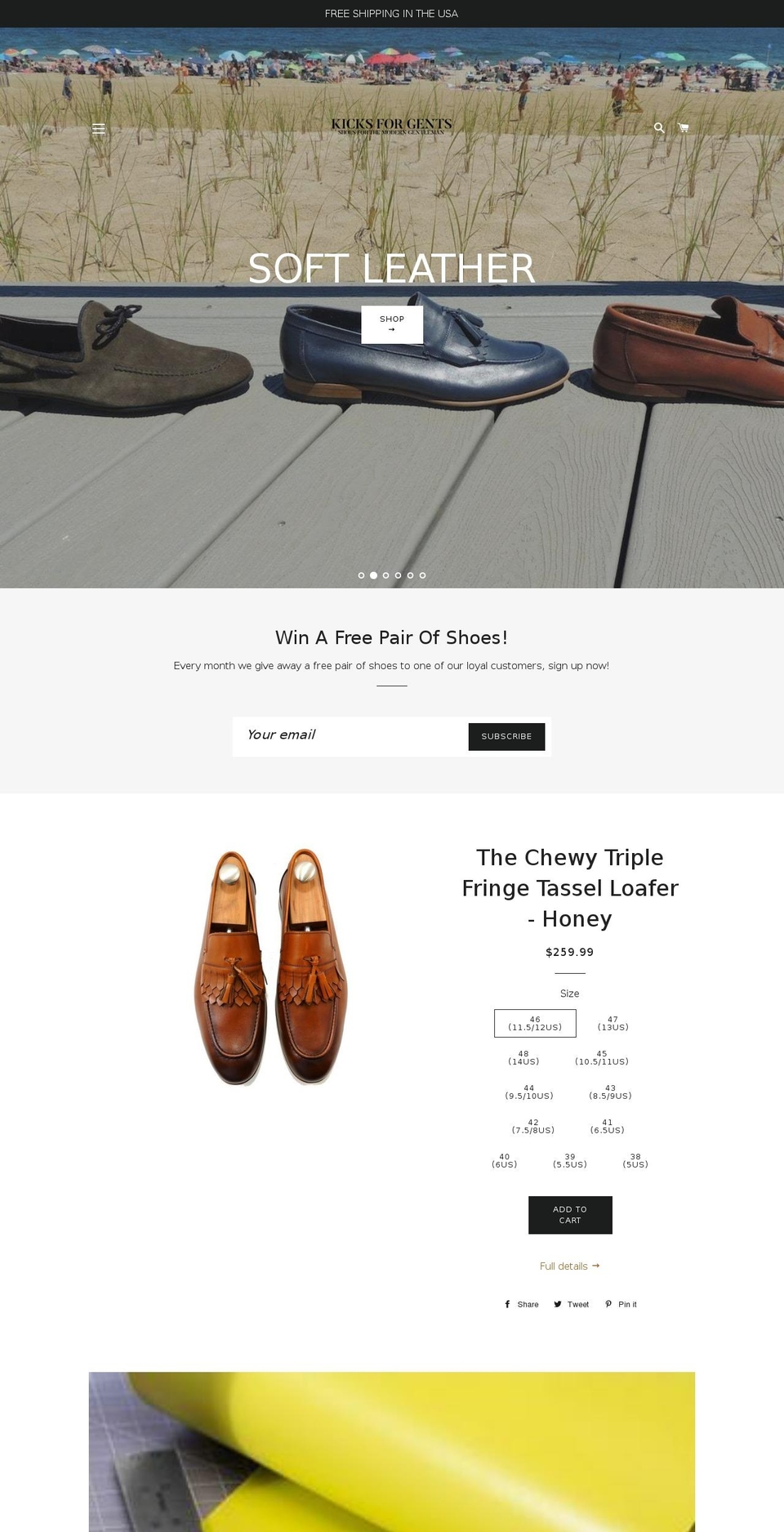 kicksforgents.com — Shopify storefront screenshot