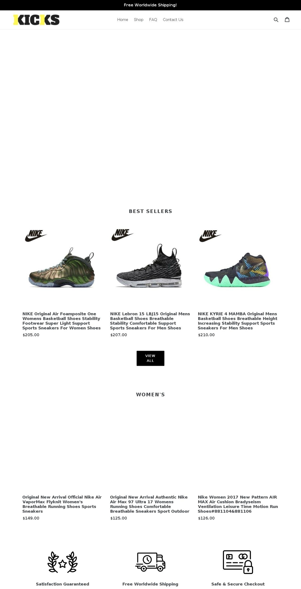 bump Shopify theme site example kicksofficial.com