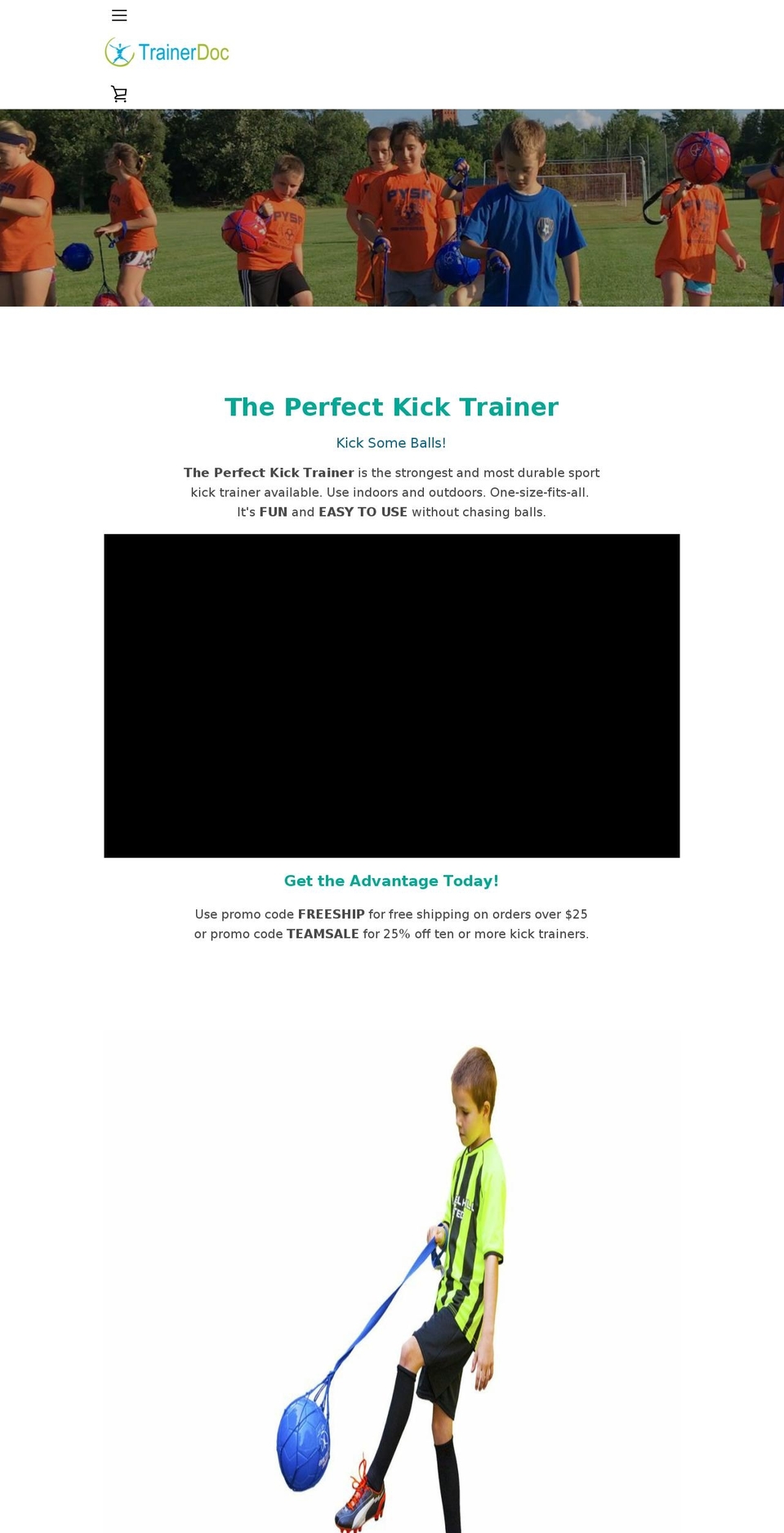 Perfect Kick Trainer (Narrative) Shopify theme site example kicksomeballs.com