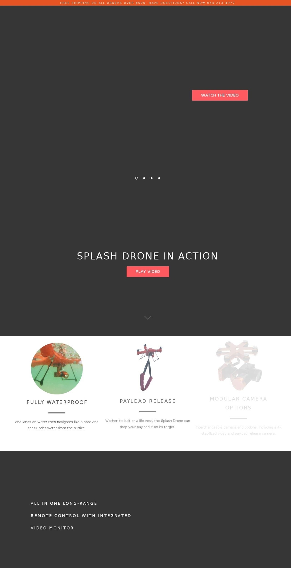 kickstarterdrone.com — Shopify storefront screenshot