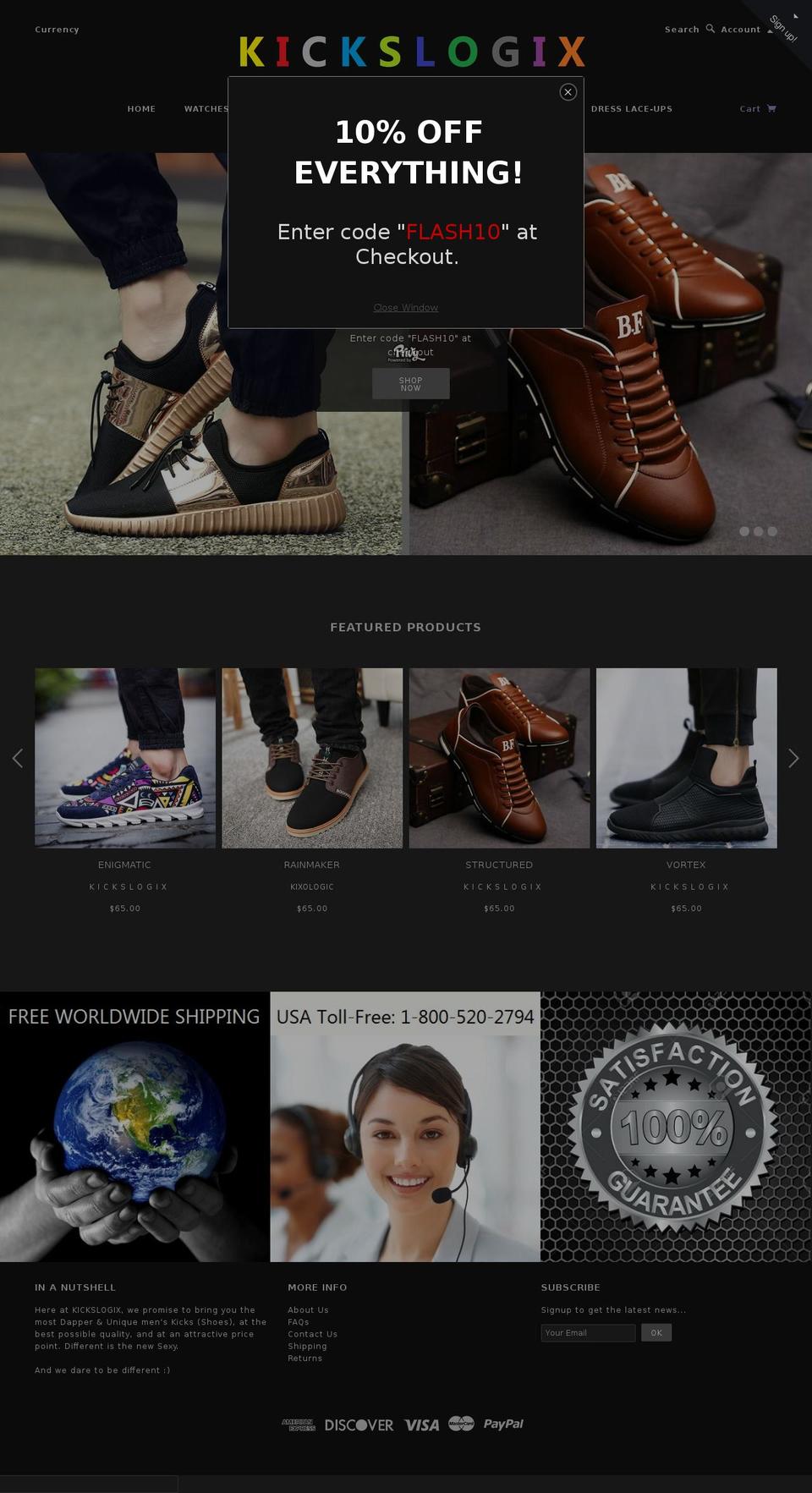 kickstronix.com shopify website screenshot