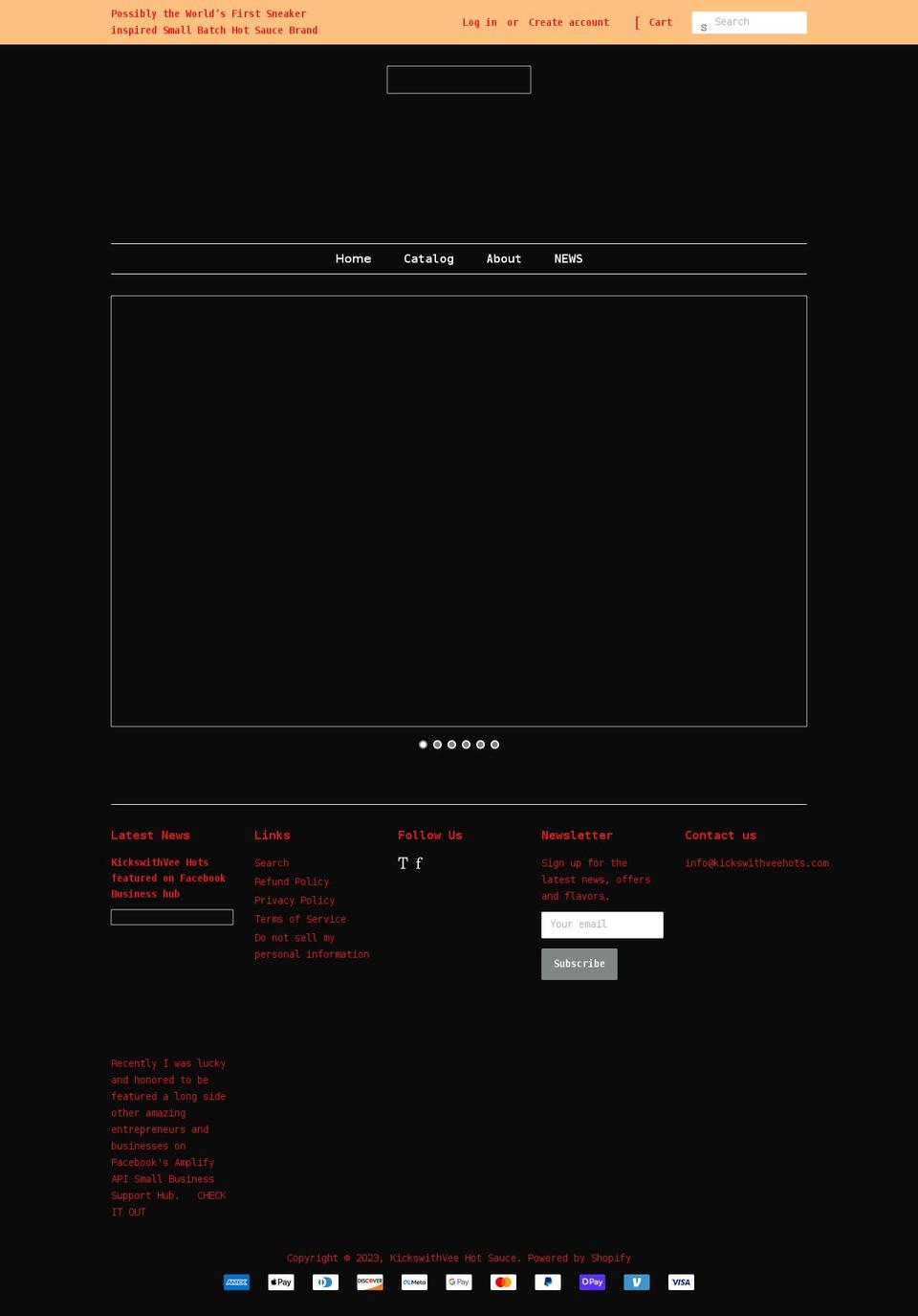 kickswithveehots.com shopify website screenshot