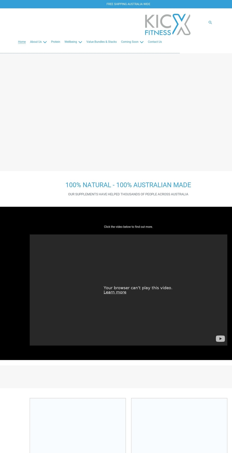 kicxfitness.com shopify website screenshot