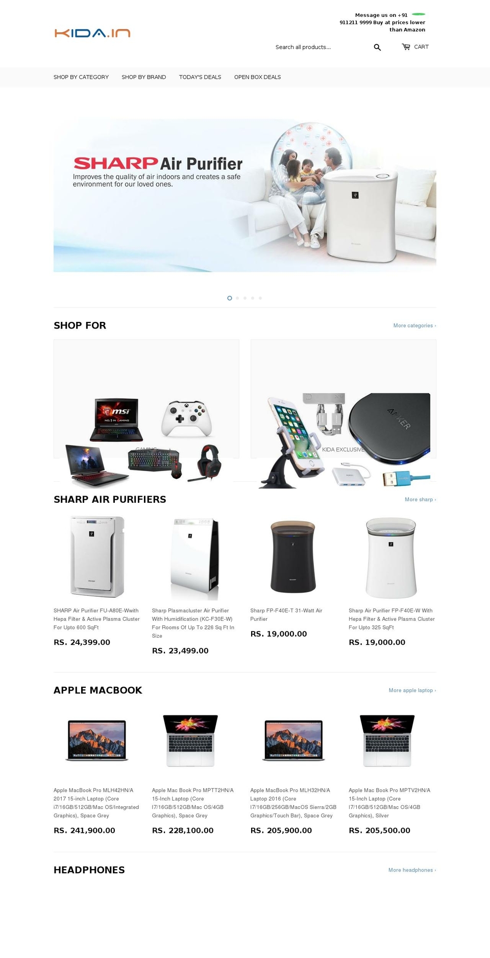 kida.in shopify website screenshot