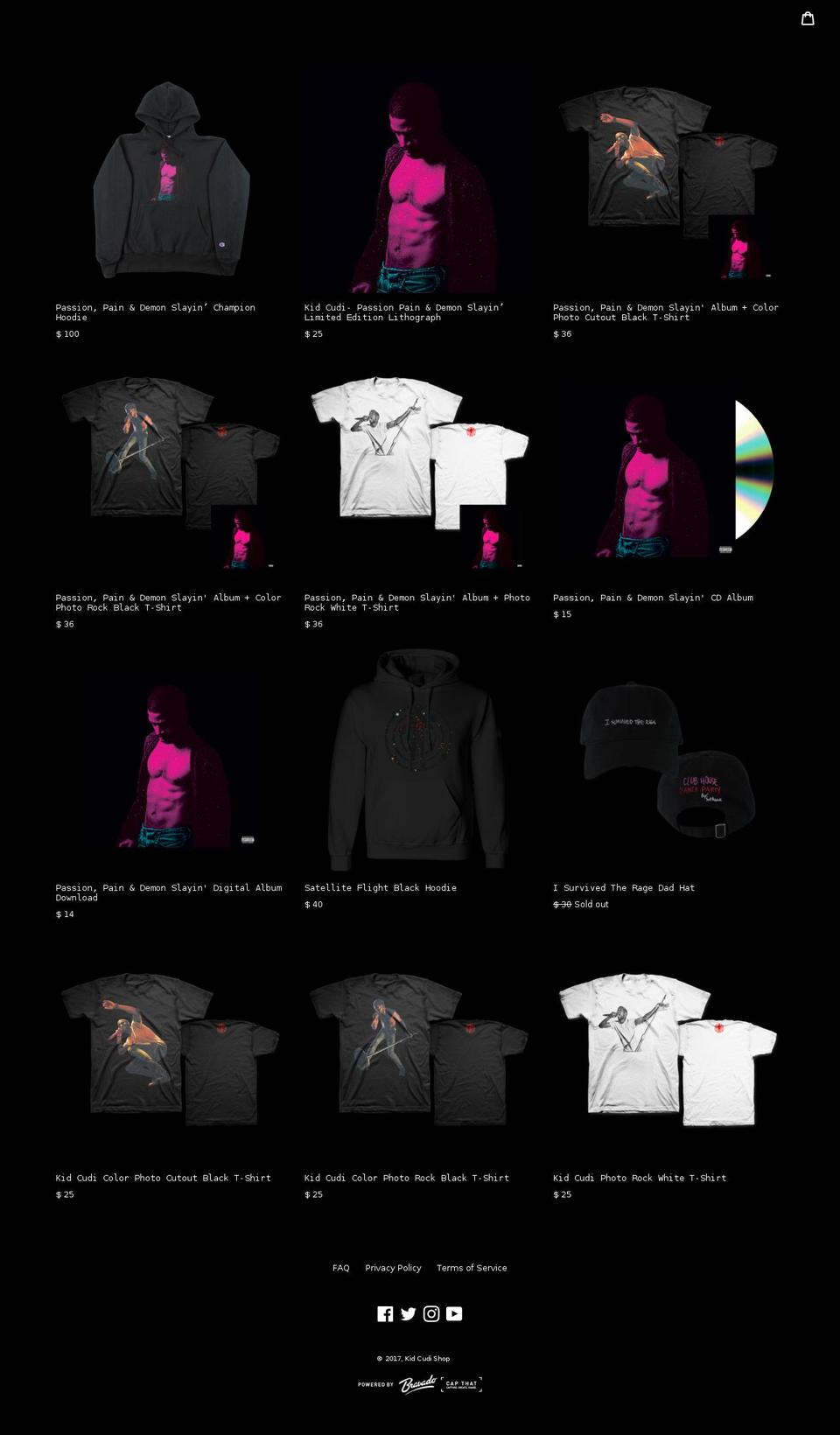kidcudishop.com shopify website screenshot