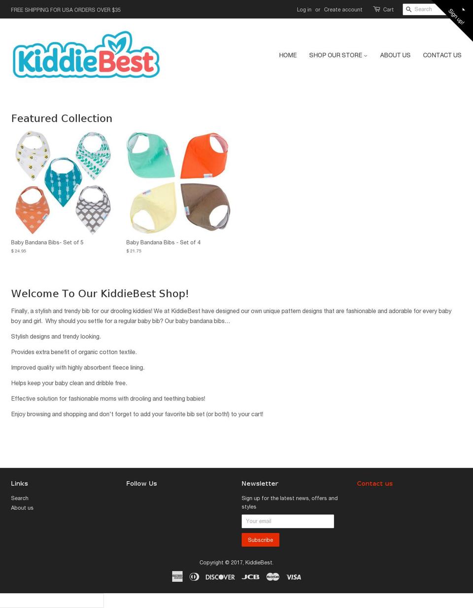 kiddiefirst.com shopify website screenshot