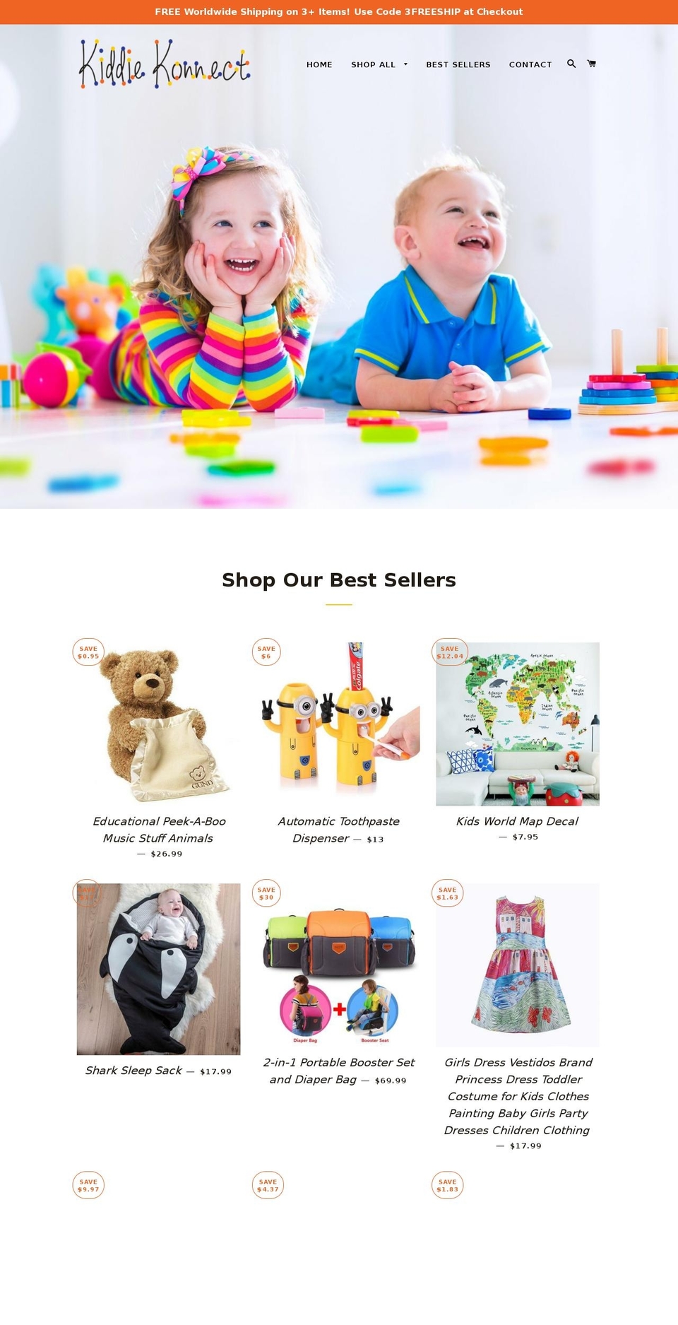 kiddiekonnect.com — Shopify storefront screenshot