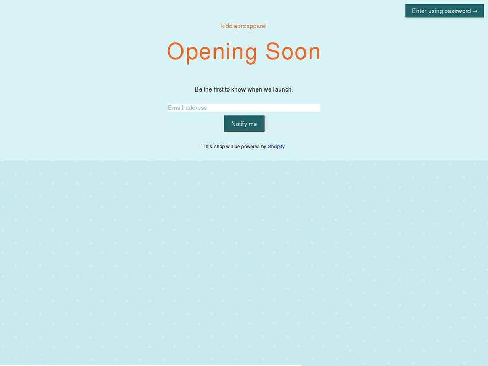 Demo- Shopify theme site example kiddiepro.com