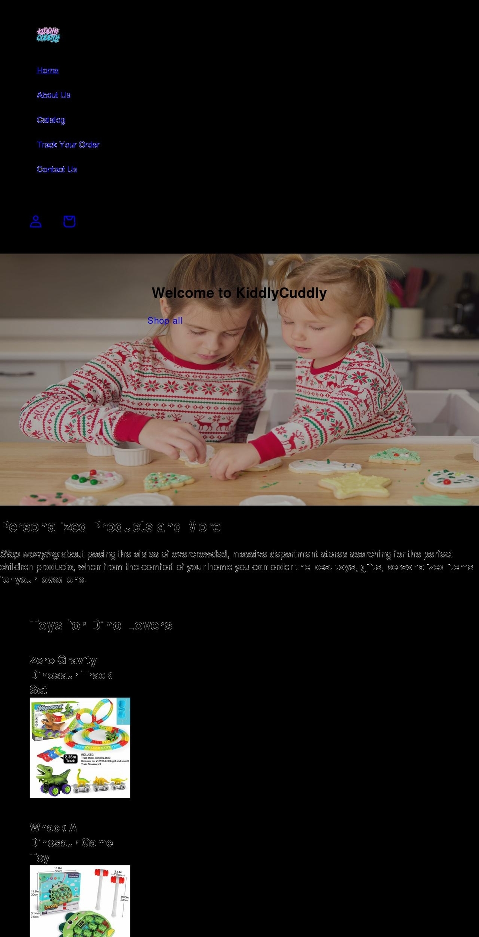 kiddlycuddly.com shopify website screenshot