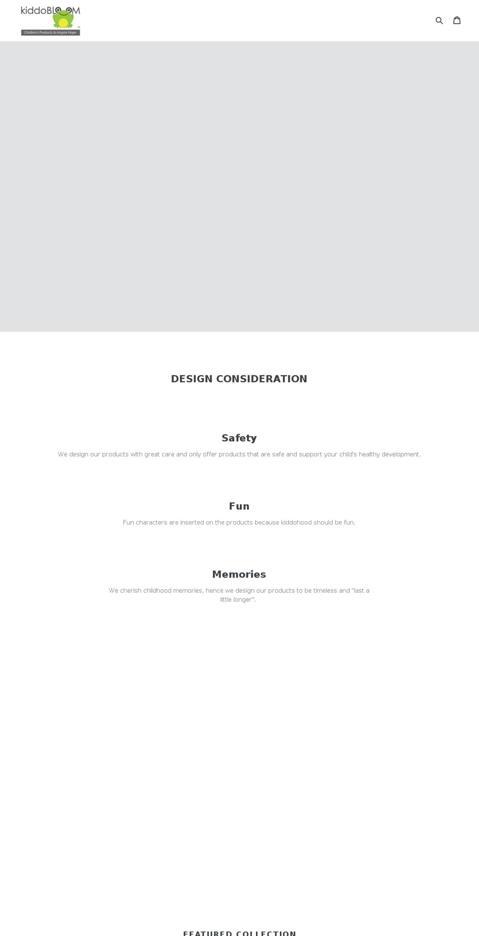 kiddobloom.com shopify website screenshot