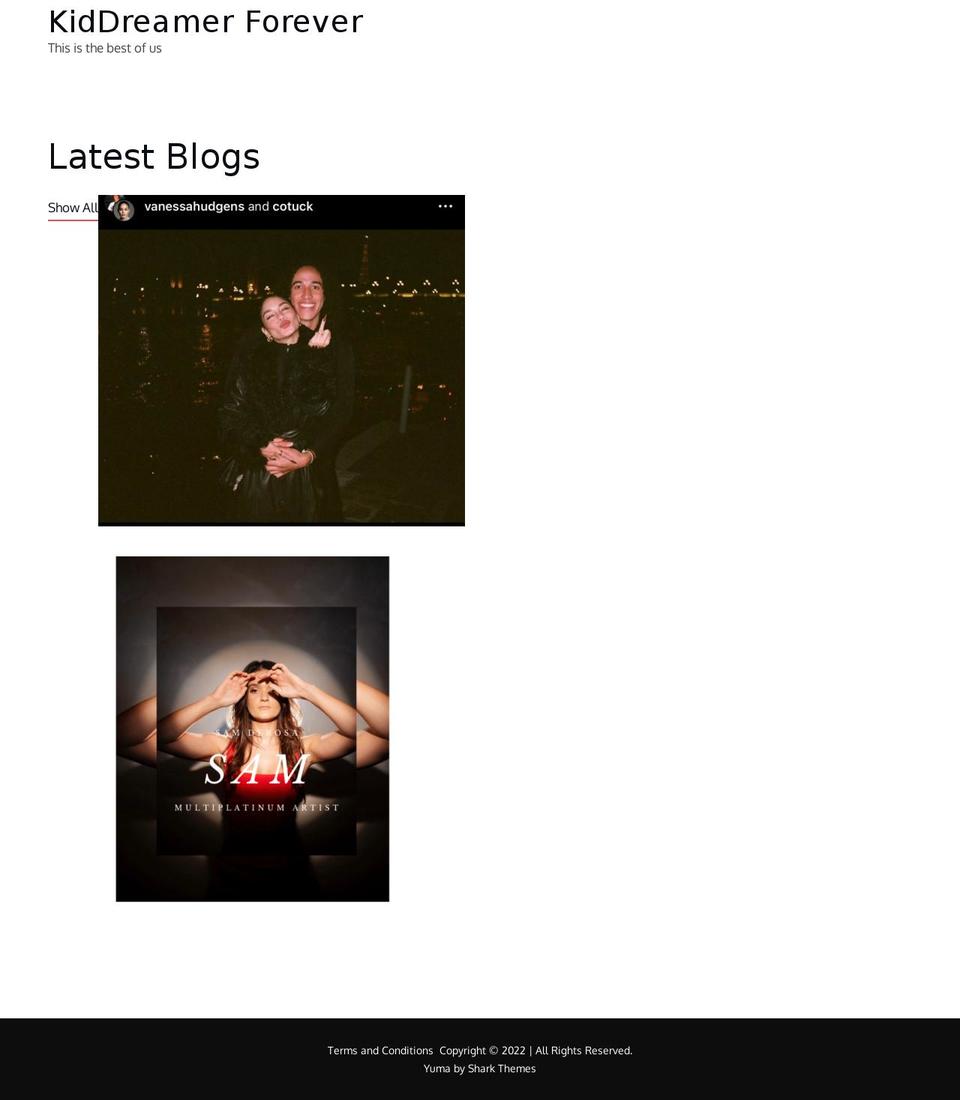 kiddreamerforever.com — Shopify storefront screenshot