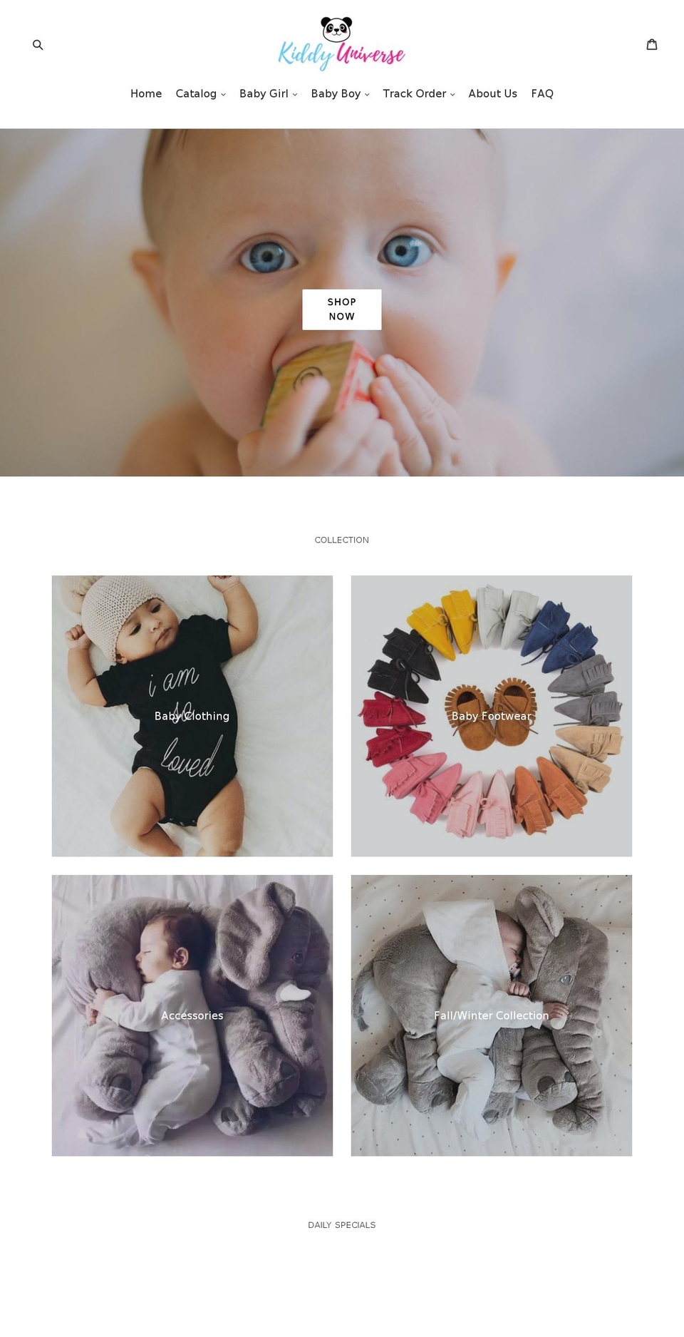 kiddyuniverseshop.com — Shopify storefront screenshot